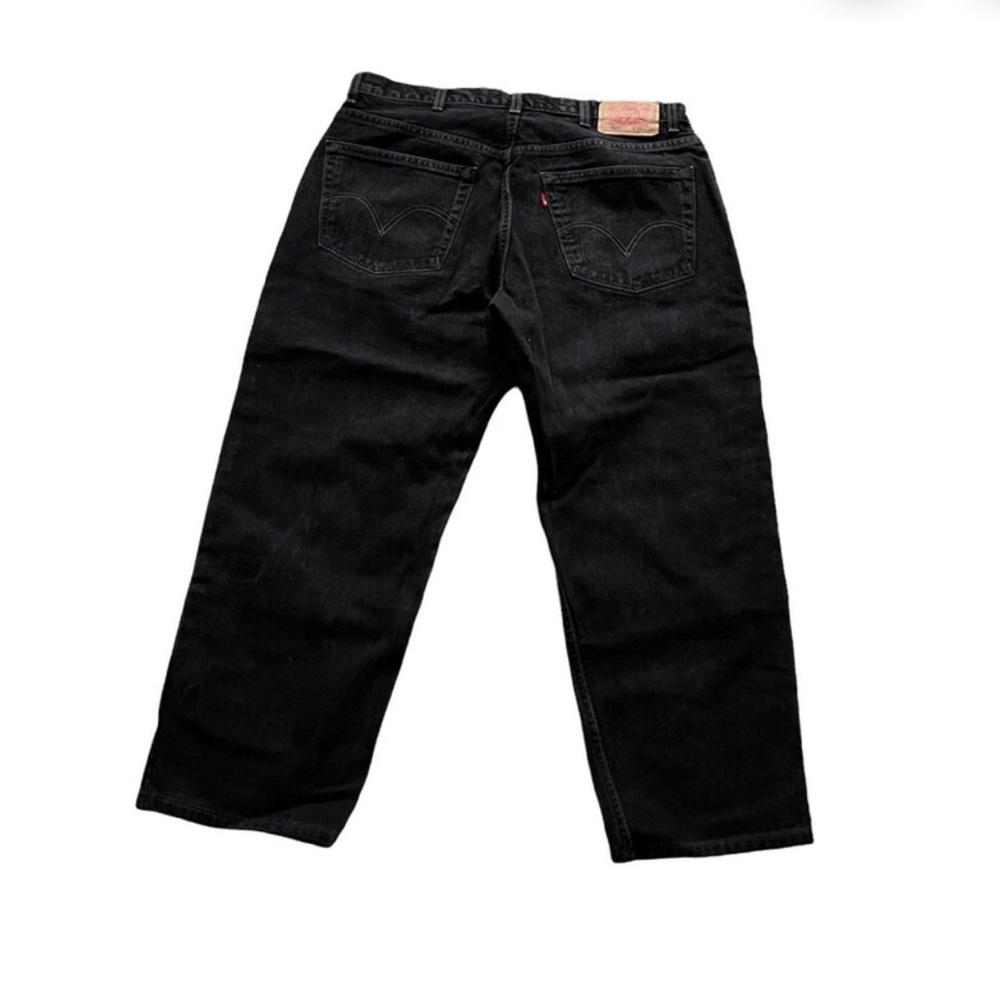 1990s LEVIS Red Tab 550 Fit Vintage Black Denim // Size 38